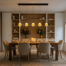 Hanglamp Melina 5-lichts goud