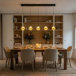 Hanglamp Melina 5-lichts goud