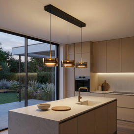 Hanglamp Enzo 3-lichts brons