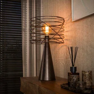 Tafellamp Swirl 1-lichts Urban brown