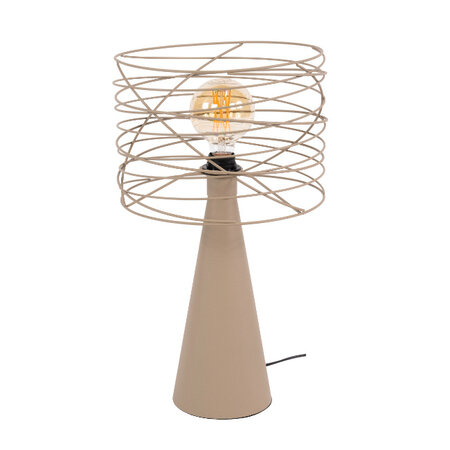 BelaLuz Modern industriële tafellamp Swirl 1-lichts Beige