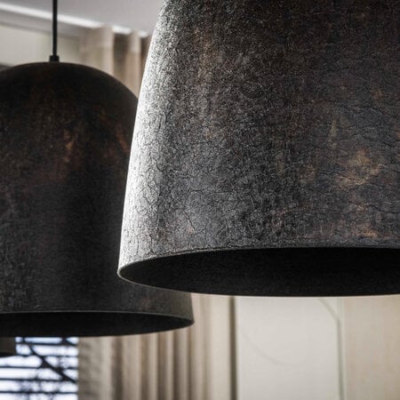 BelaLuz Industriële hanglamp Fume 3-lichts Smoked brown