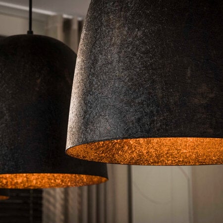 BelaLuz Industriële hanglamp Fume 3-lichts Smoked brown