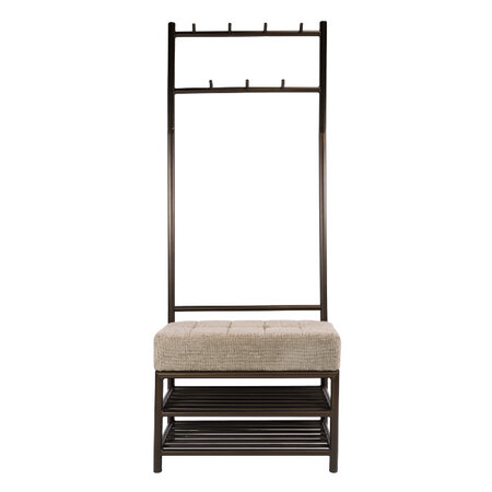 BelaLuz Modern industriële garderobebank Lema 70 cm Drift brown