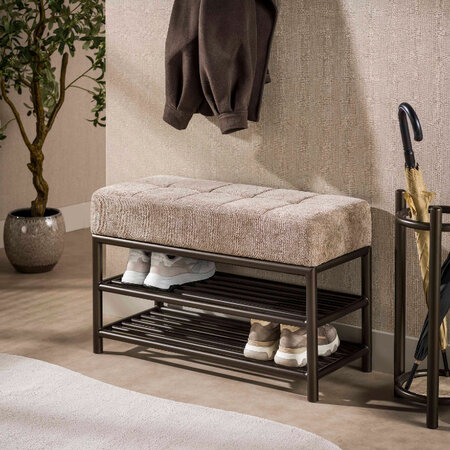 BelaLuz Modern hotel chique schoenenbank Lema 85 cm Drift brown