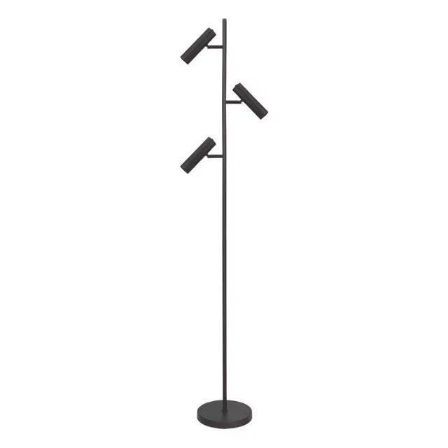 Vloerlamp Undici 3-lichts zwart