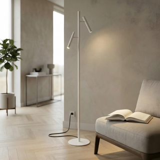 Vloerlamp Luogo 2-lichts wit