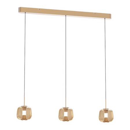 Freelight Hotel chique hanglamp Rosa 3-lichts op balk Rosé-Goud
