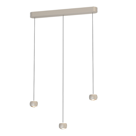 Freelight Moderne hanglamp Cosmo 3-lichts op balk crème