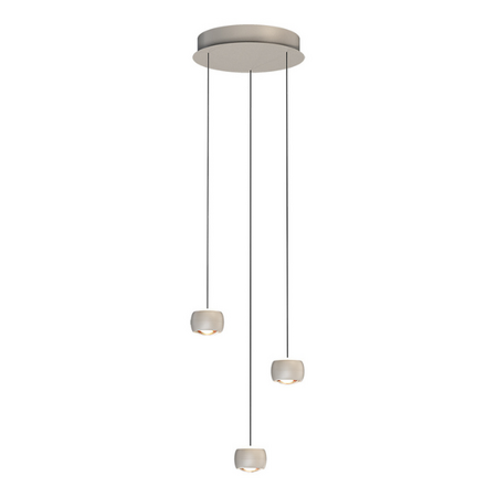 Freelight Moderne hanglamp Cosmo 3-lichts getrapt crème