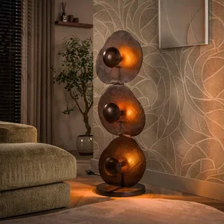 Vloerlamp Earth 3-lichts Antiek bruin