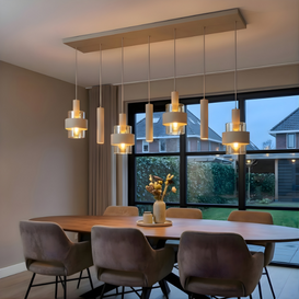 Hanglamp Marrone 7-lichts zand