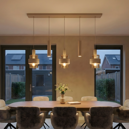 Highlight Moderne hanglamp Marrone 5-lichts zand