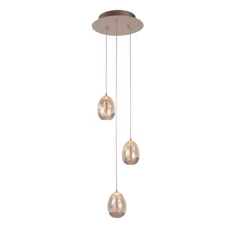 Highlight Modern design hanglamp Champagne Egg 3-lichts getrapt