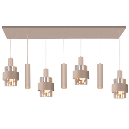 Highlight Moderne hanglamp Marrone 7-lichts zand