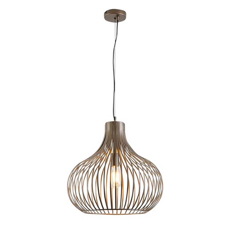 Freelight Industriële hanglamp Aglio 1-lichts brons Ø48 cm