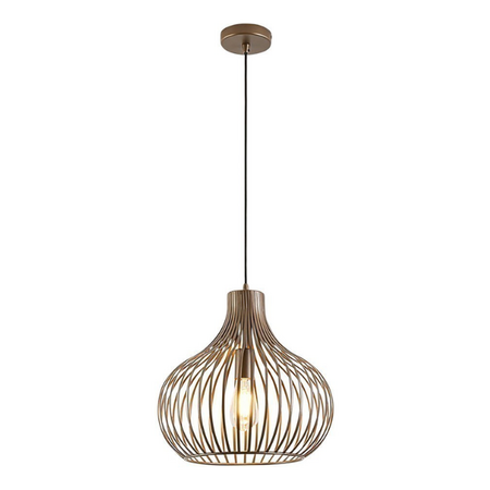 Freelight Industriële hanglamp Aglio 1-lichts brons Ø38 cm