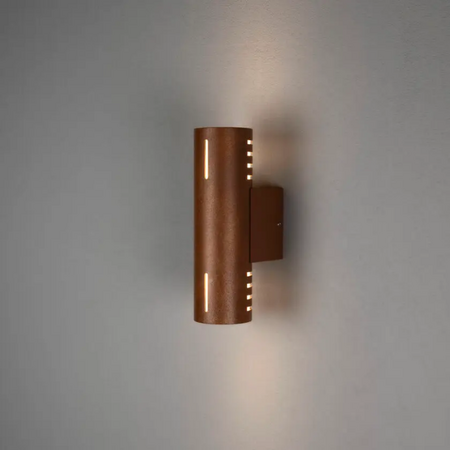 Konstsmide Modern industriële wandlamp Cuneo 1-lichts roestbruin IP54