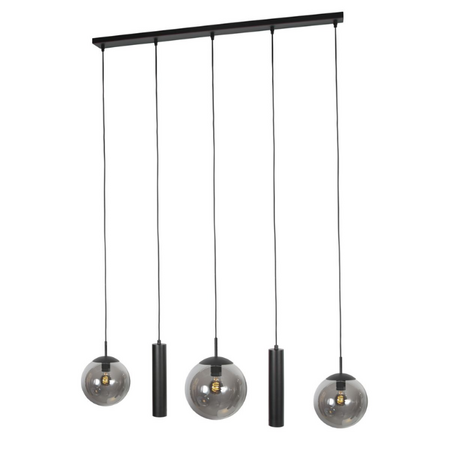 Steinhauer Moderne hanglamp Bollique 5-lichts smoke kokers