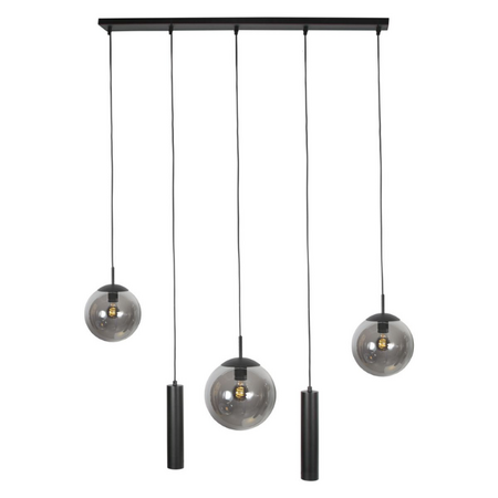 Steinhauer Moderne hanglamp Bollique 5-lichts smoke kokers