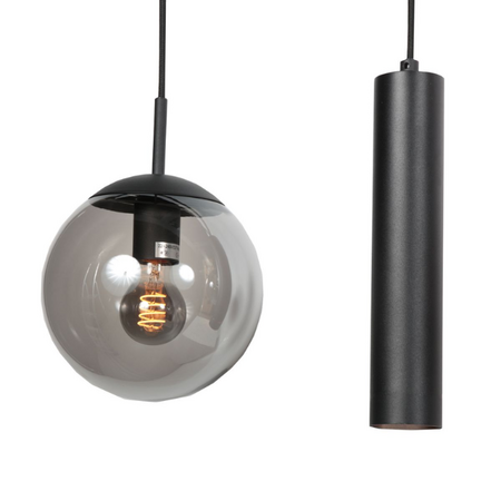 Steinhauer Moderne hanglamp Bollique 5-lichts smoke kokers