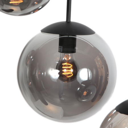 Steinhauer Moderne hanglamp Bollique 9-lichts ovaal smoke