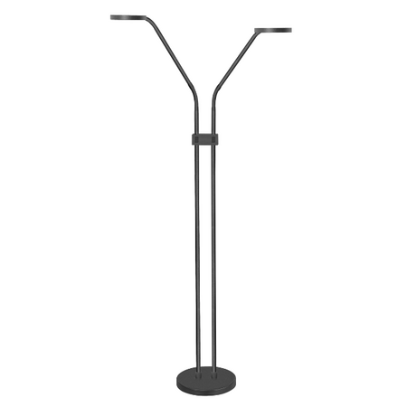 Highlight Moderne vloerlamp Málaga 2-lichts zwart