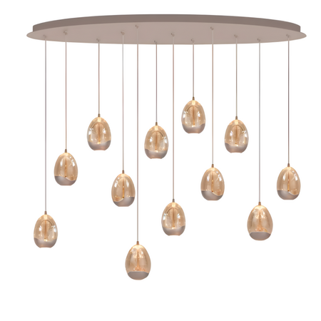 Highlight Modern design hanglamp Champagne Egg 12-lichts ovaal