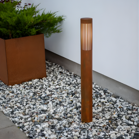 Konstsmide Industriële staande buitenlamp Pistoia roestbruin 95 cm