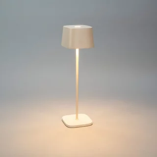 Oplaadbare tafellamp Capri 1-lichts zand dimbaar