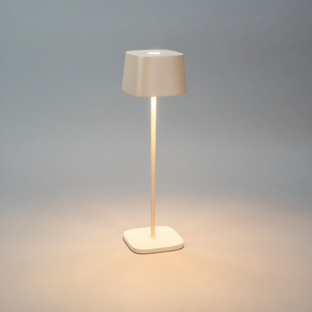 Konstsmide Moderne oplaadbare tafellamp Capri 1-lichts zand dimbaar