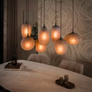 Hanglamp Ventura 7-lichts Sienna brown frosted