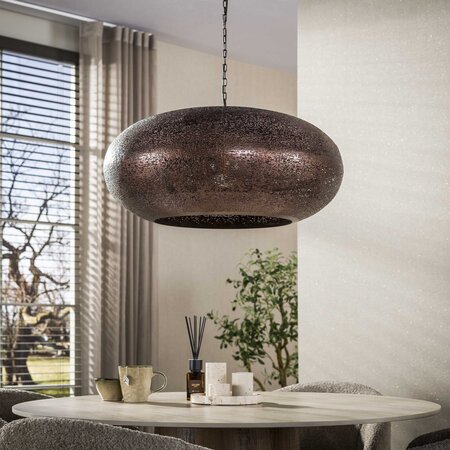 BelaLuz Modern industriële hanglamp Maze 1-lichts antiek koper Ø68 cm