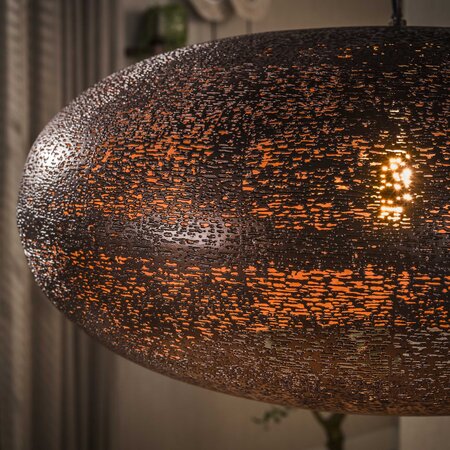 BelaLuz Modern industriële hanglamp Maze 1-lichts antiek koper Ø68 cm