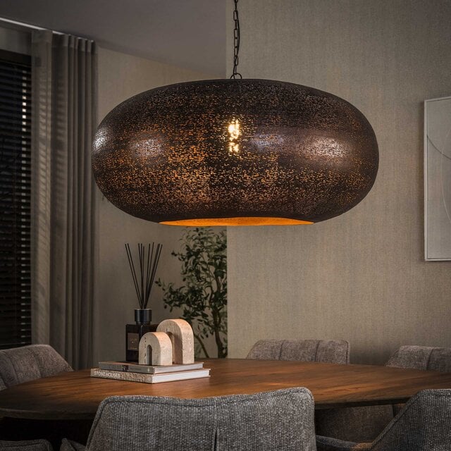 Hanglamp Maze 1-lichts antiek koper Ø90 cm