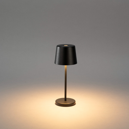 Konstsmide Modern Oplaadbare tafellamp Vence Mini 1-lichts zwart
