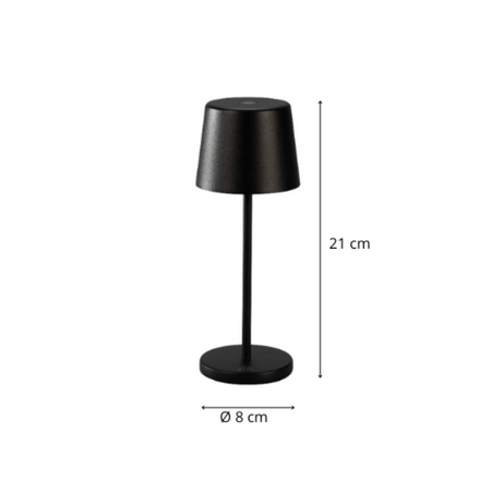 Konstsmide Modern Oplaadbare tafellamp Vence Mini 1-lichts zwart