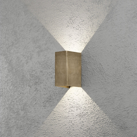 Konstsmide Modern industriële buiten wandlamp Cremona messing