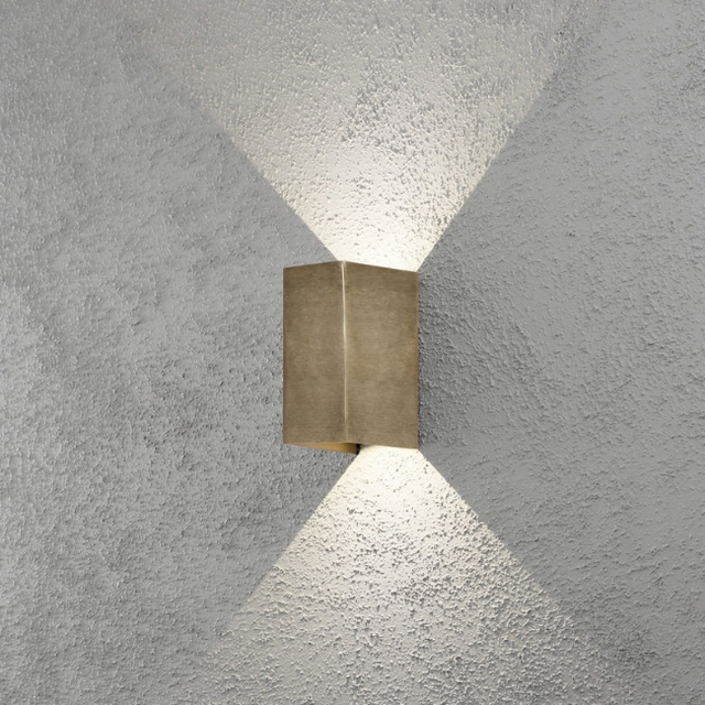 Buiten wandlamp Cremona messing
