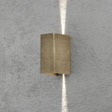 Konstsmide Modern industriële buiten wandlamp Cremona messing