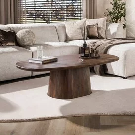 Salontafel Massief acacia bruin Mae 135 cm
