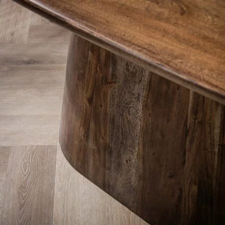 BelaLuz Modern landelijke eettafel Mae Massief acacia bruin Deens ovaal 215 cm