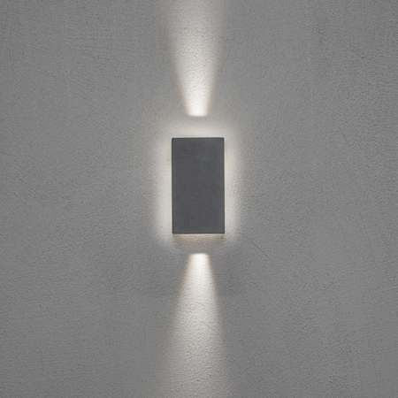 Konstsmide Industriële buiten wandlamp Cremona antraciet met backlight