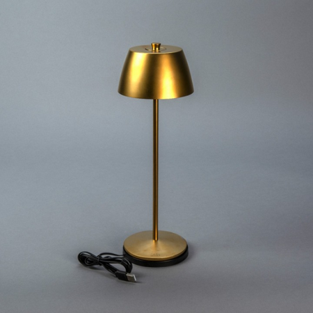 Konstsmide Moderne oplaadbare tafellamp Eze goud dimbaar