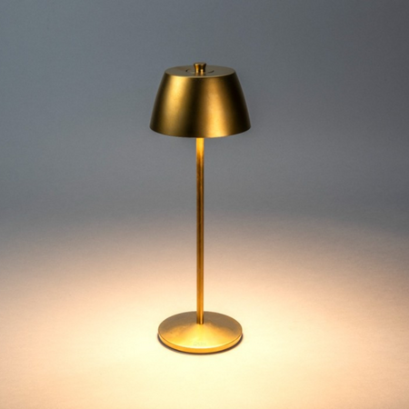 Konstsmide Moderne oplaadbare tafellamp Eze goud dimbaar