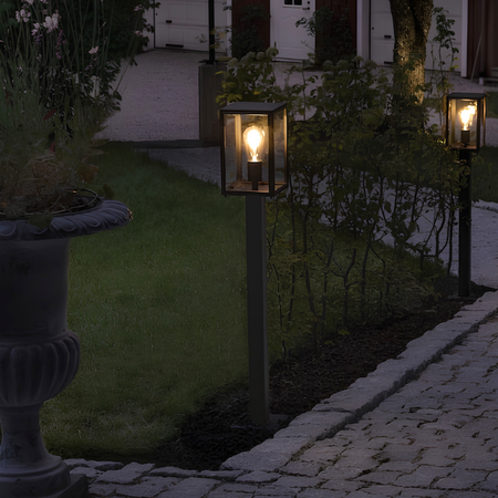 Konstsmide Moderne staande buitenlamp Carpi 1-lichts zwart 100 cm