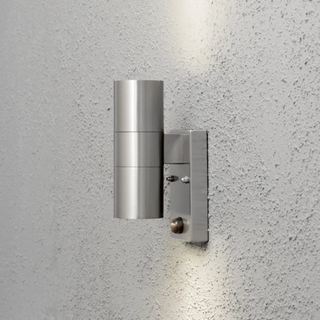 Buiten wandlamp Modena 2-lichts RVS met bewegingssensor