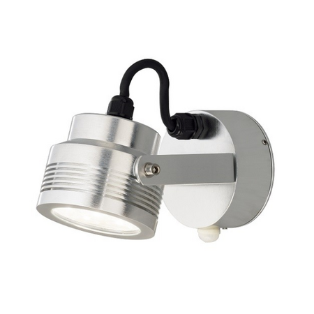 Konstsmide Buiten wandlamp Monza 1-lichts zilver met dag- en nachtsensor