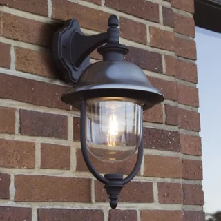 Buiten wandlamp Parma 1-lichts geborsteld RVS kap