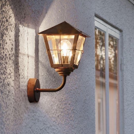 Konstsmide Klassieke buiten wandlamp Fenix 1-lichts koper